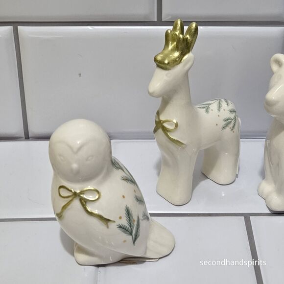 Target Bullseye Playground 2025 Set of 4 Christmas Porcelain Woodland Animals - Picture 6 of 6
